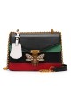 WOMEN CONTRAST COLORS FLAP BAG 